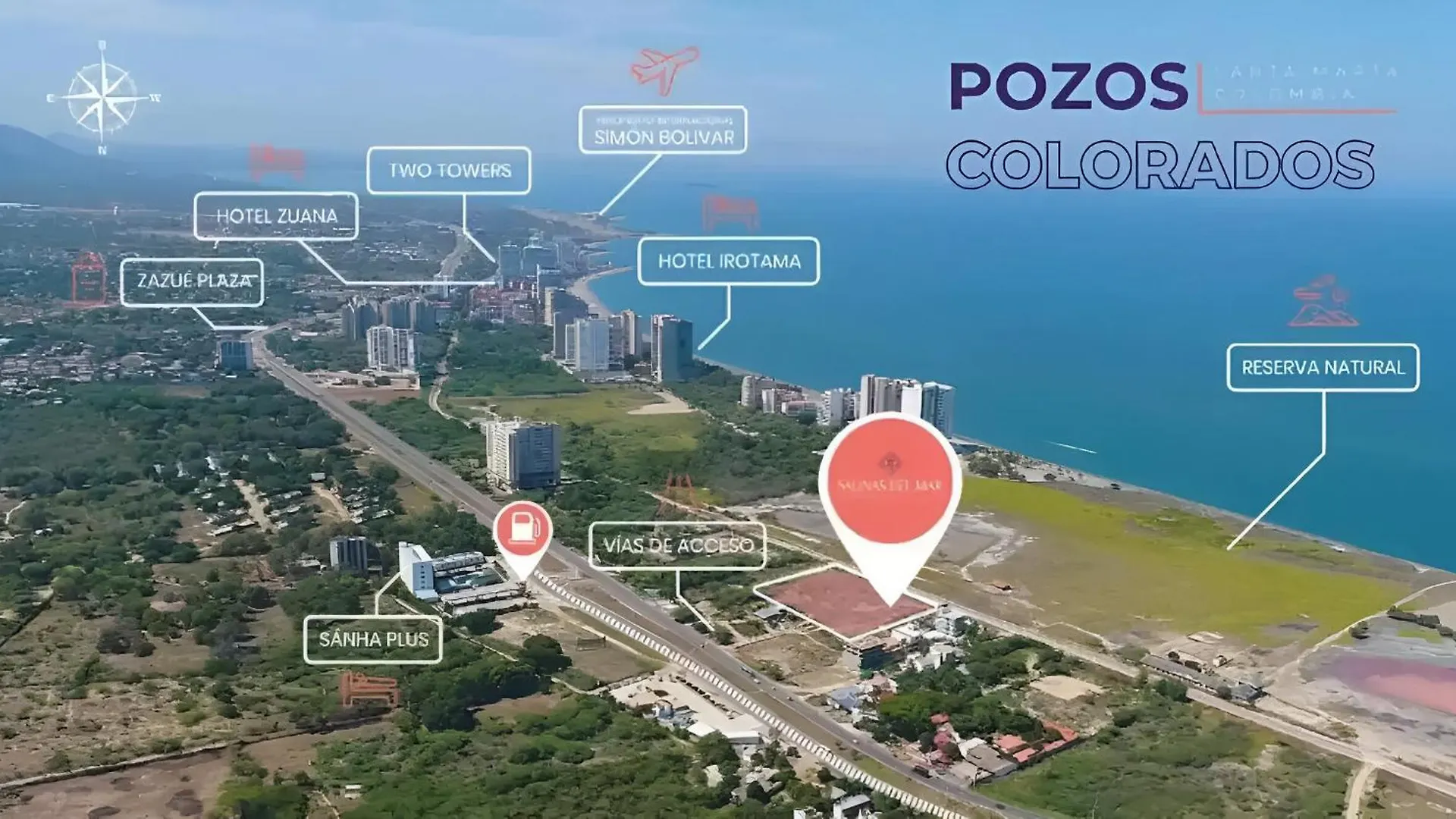 דירה סנטה מרתה Suite Luxury 401 - Pozos Colorados קולומביה